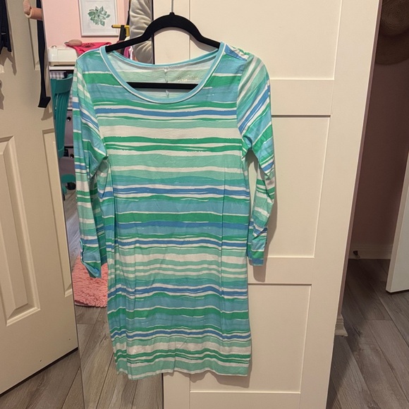 Lilly Pulitzer Dresses & Skirts - Striped Green and Blue Dress